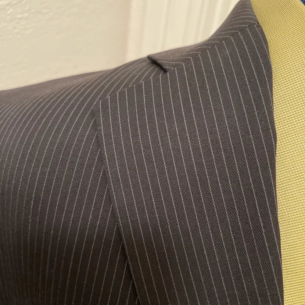 Brooks Brothers Pinstripe, Sport‎ Coat Wool Egypt 42R Black / Gray Men's Blazer